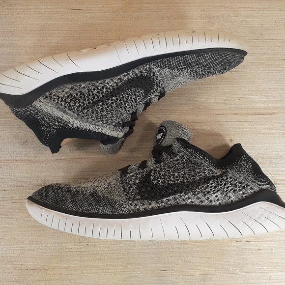 Nike Free Run Flyknit 2019 Men's Running Shoes Size 11.5 Grey 942838-101 - Picture 12 of 15
